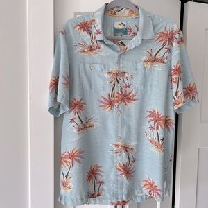 Tommy Bahama Men’s Short Sleeve Shirt 100% Silk Island Modern Fit Size Medium